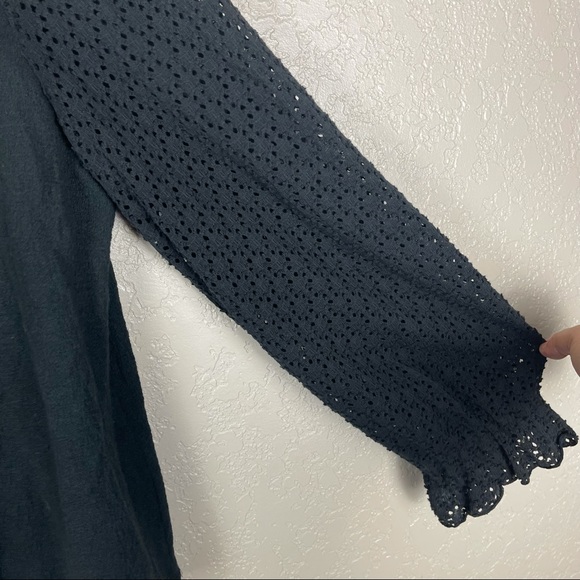 Madewell texture & thread crochet sleeve top - Picture 2 of 5